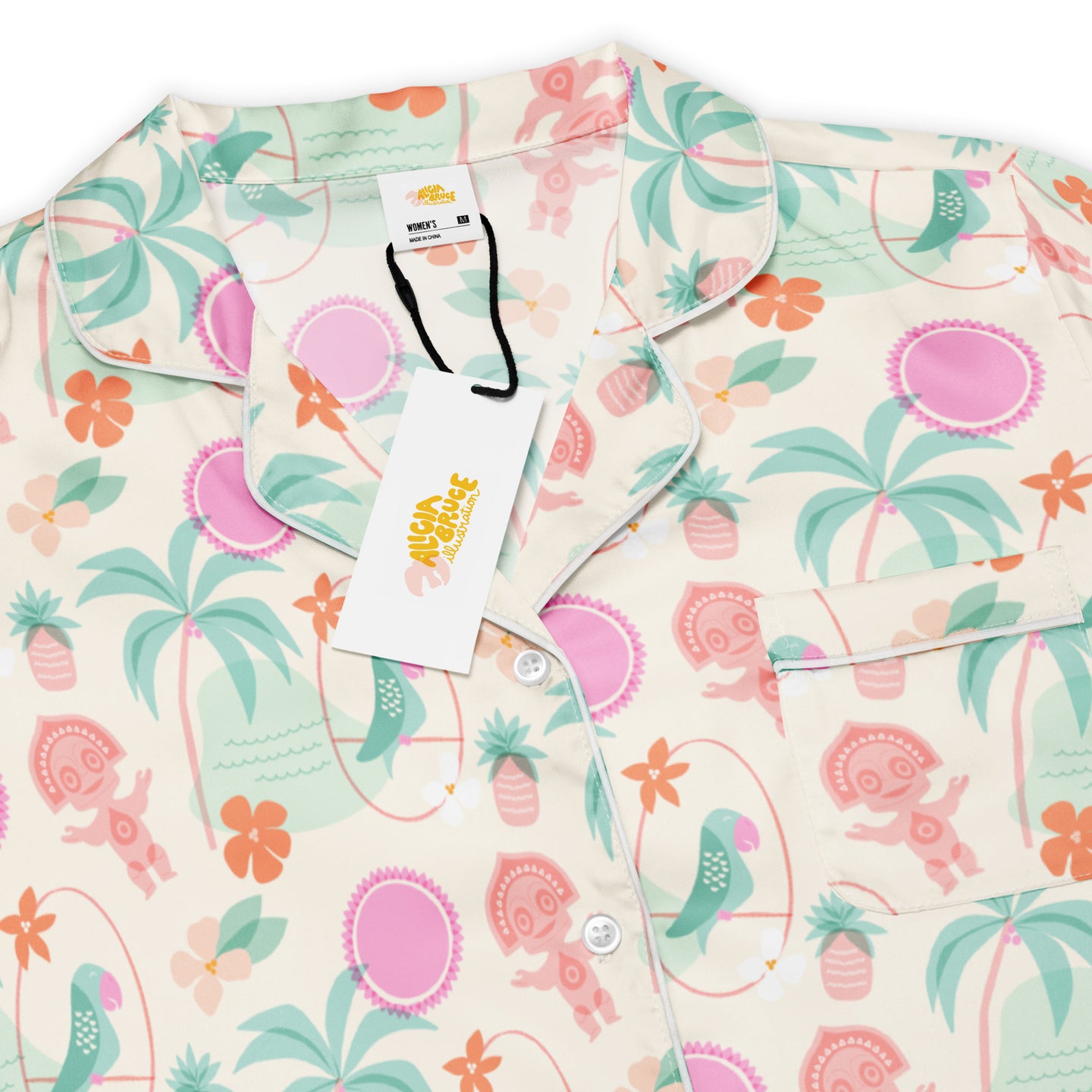 Pajama Top in Polynesian Pastel